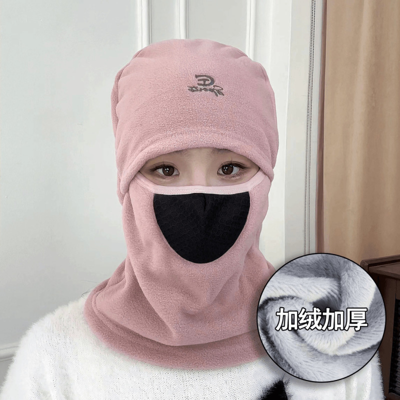 防风保暖冬天套头帽女骑行加绒脖套围脖女帽子围巾一体套头帽男士|undefined