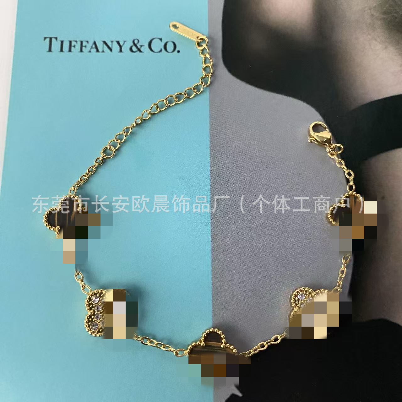 13mm 양면 다이아몬드 팔찌 [앰버]