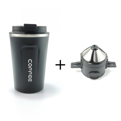 不锈钢双层咖啡随手杯 隔热咖啡保温杯 车载咖啡杯 水杯 保温杯