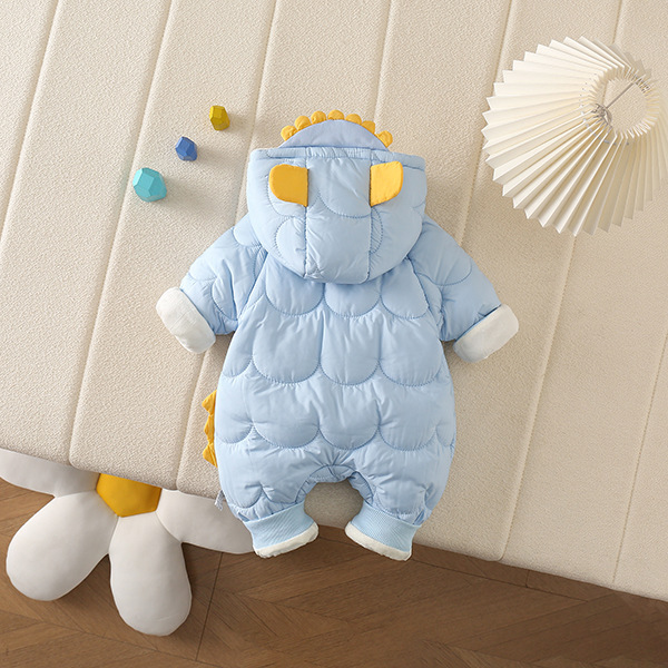 Ropa de una pieza con capucha para bebé, modelos de otoño e invierno, mampara acolchado para bebés, ropa para dormir para recién nacidos, nueva ropa de invierno, ropa de algodón para salir