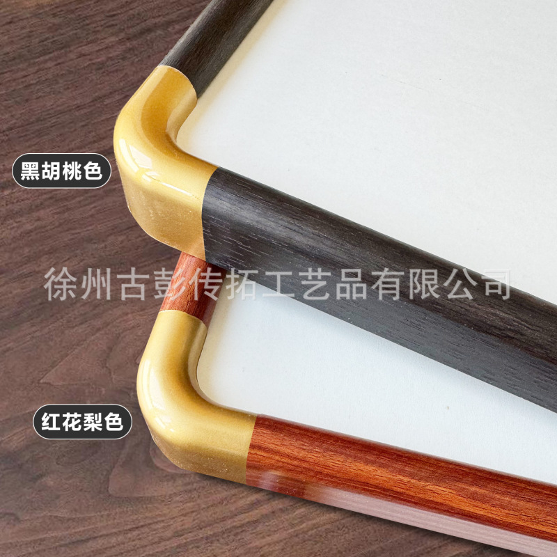 New Chinese Multi-size Imitation Copper Corner Solid Wood Picture Frame Calligraphy and Painting Outer Frame Easel Solid Wood Mounted Picture Frame Table