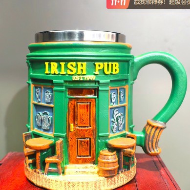 Tazas de acero inoxidable creativas de resina transfronteriza tazas de agua personales de regalos decoración fábrica de joyas cabello recto