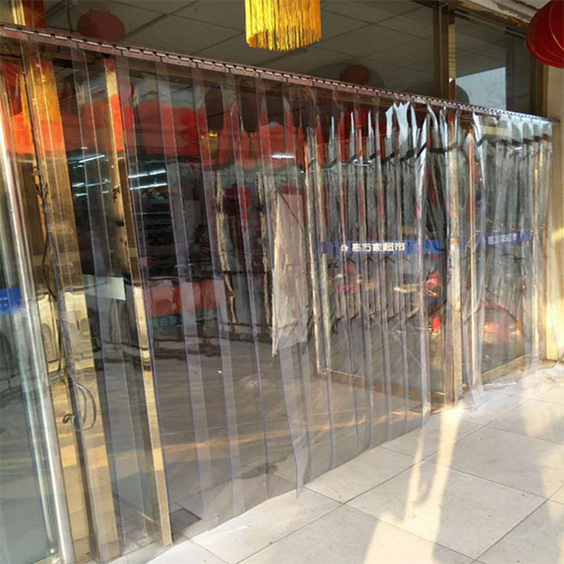 Transparent Soft Door Curtain Shop Commercial Plastic PVC Leather Curtain Air Conditioning Heat Insulation Kitchen Partition Anti-Cold Air Windshield Curtain