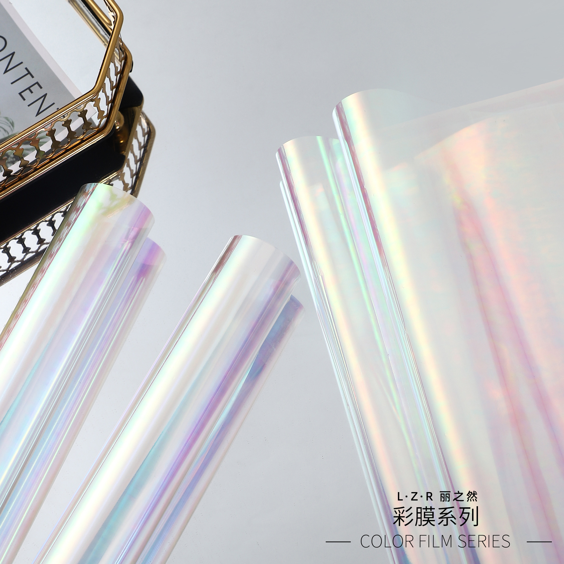 Lizgiran nuevo colorido papel florido color celofán ramo de flores papel de regalo diosa Festival papel de regalo