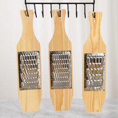 Household commercial No. 14 stainless steel screws fixed with hanging wood plank grater radish potato shredding thickness hole planer