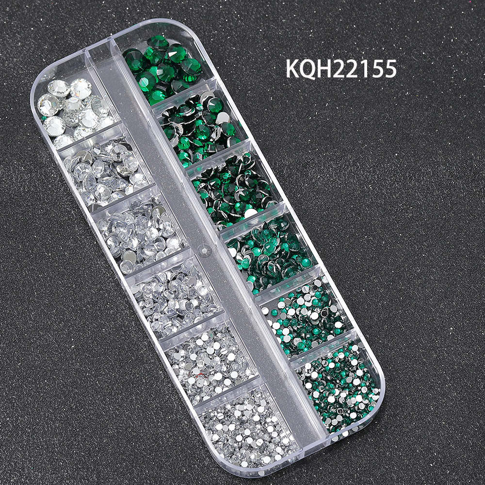 Joyas de uñas calientes transfronterizas ins12 rejilla amor estrella resina vidrio de forma especial diamante etiqueta de uñas diamante nail