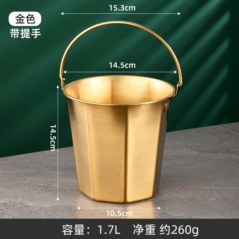 Nuevo 304 barril de hielo de acero inoxidable mini barril red rojo mini barril pequeño barril KTV snack barril de patatas fritas