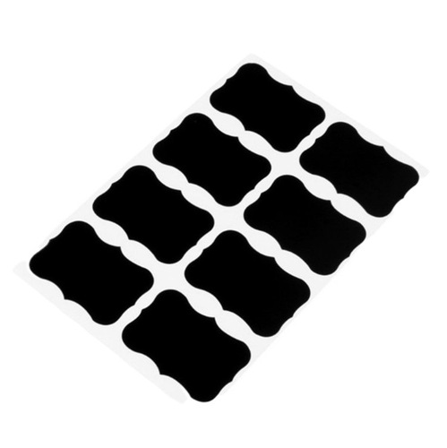 Glass Jar Sticker, Blackboard Self-Adhesive Label, Bottle Sticker, Irregular Blackboard PVC Glass Bottle DIY Blackboard Sticker