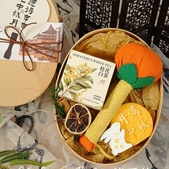 中秋节伴手礼员工客户月饼礼盒装实用养生艾草锤礼物新款古风礼盒