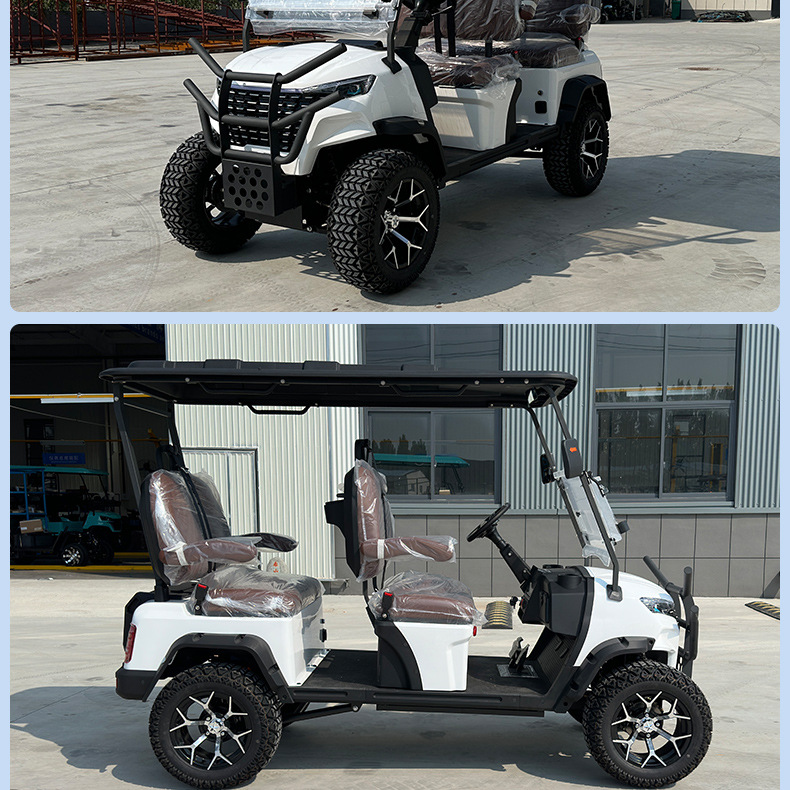 Golf Cart, Tourist Attraction Sightseeing Car, Hotel, Factory, Campus Shuttle Bus, 4-Seater Electric Golf Cart