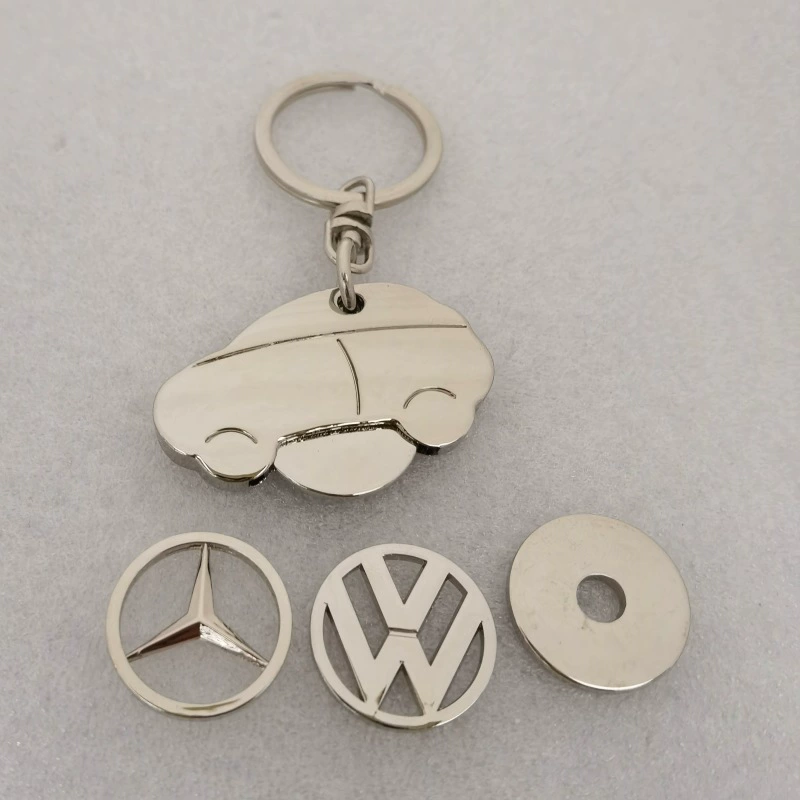 Shopping cart, token, geometric keychain, (Physicals)