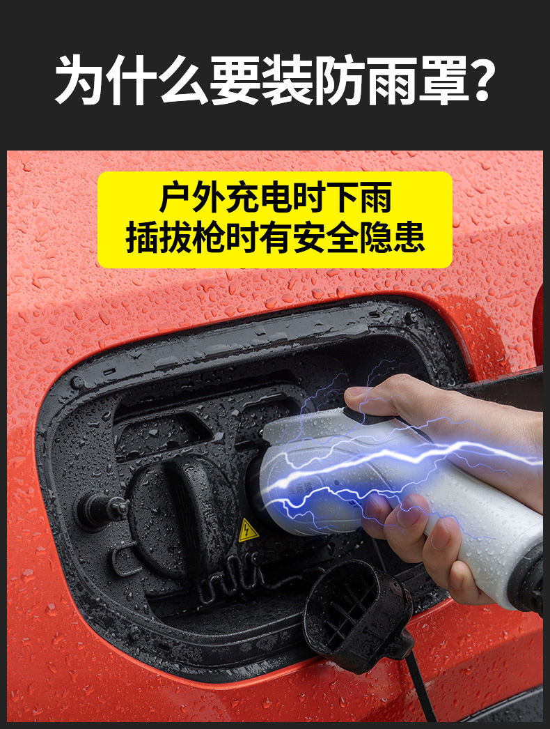 New Energy Vehicle Charging Port Waterproof Cover Dust Cover Hidden Charging Gun Rain Cover Silicone Protective Cover Leak-Proof