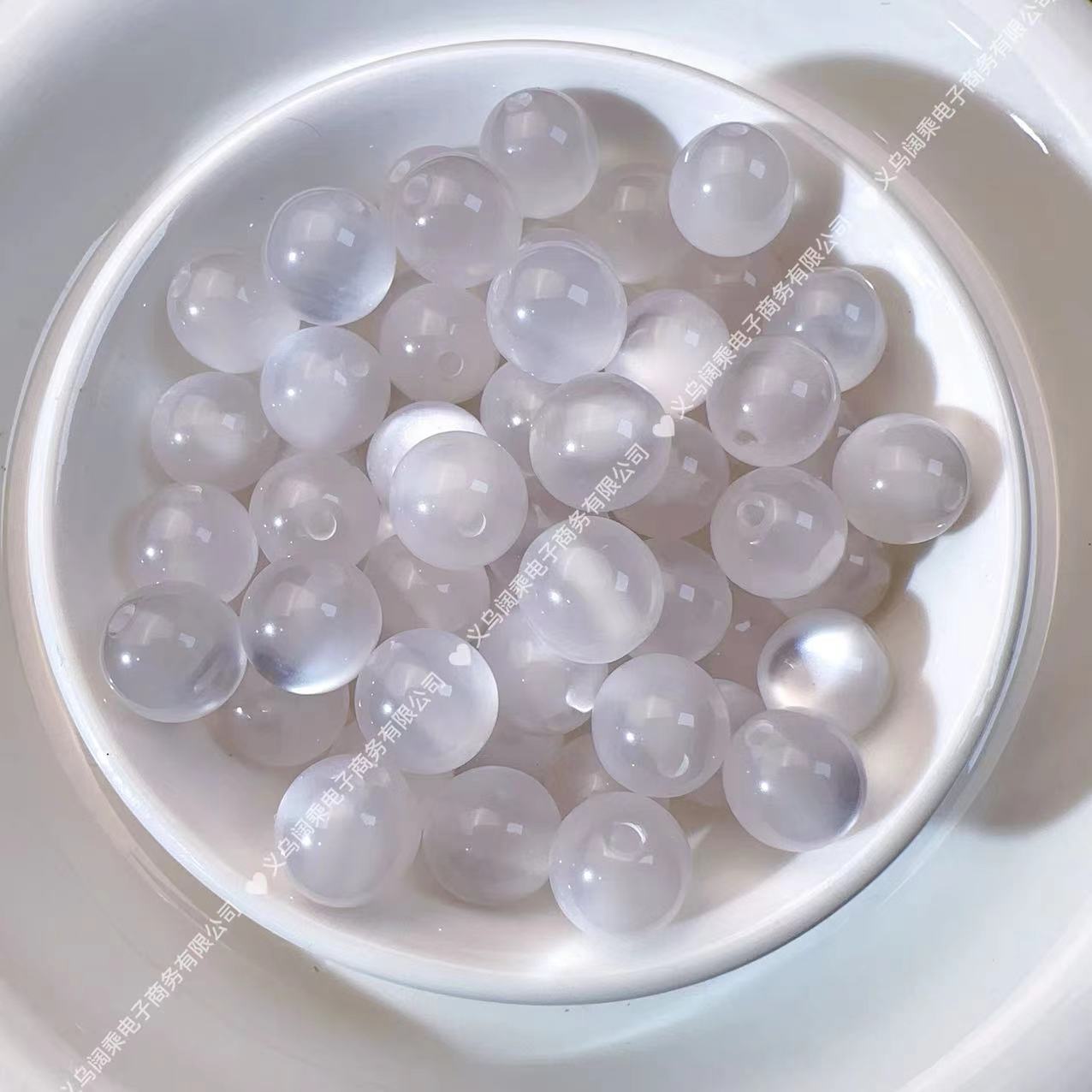 1#Resin cat eye beads white