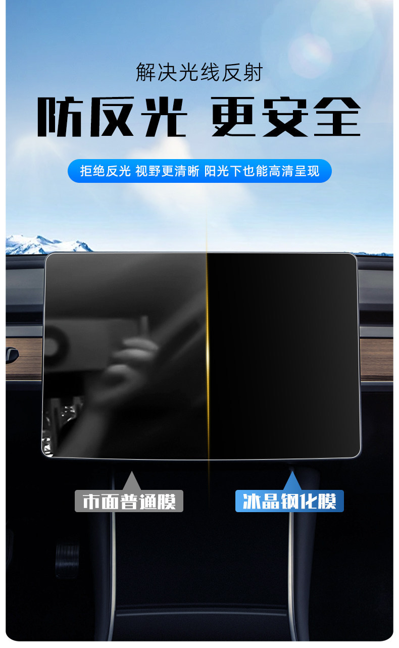 Suitable for 26 Models of Cadillac Caddie Center Control Screen Tempered Film Navigation Instrument Protection Film Car Interior Decoration