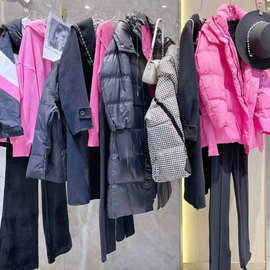 24冬季依目了然优雅时尚淑女风羽绒服双面呢裤裙品牌折扣女装现货