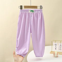 Children's mosquito prevention pants, thin men's and women's style lantern pants, middle child summer pants, men's and women's wholesale children's pants