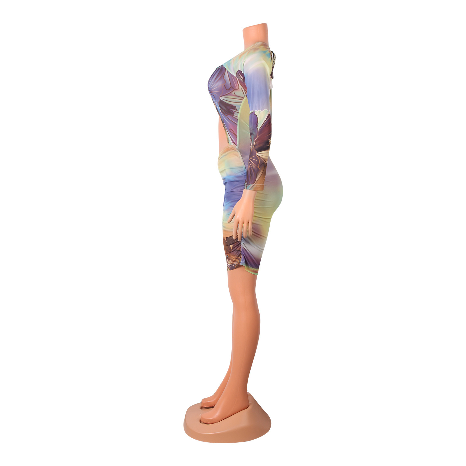 Summer Women Clothing Sexy Mesh Floral Print Tight Jumpsuit Women