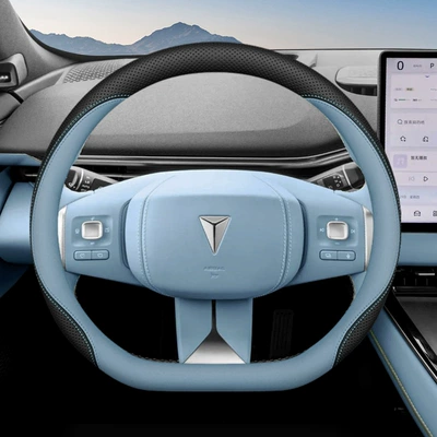 Steering wheel cover Steering Wheel Cover 25 Deep - black-matte-blue-set-type-ultra-thin-model-default
