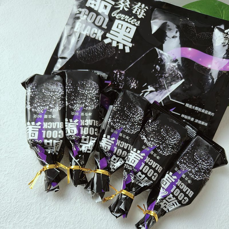 New Product 5 Pieces Cool Black Mulberry Ice Cream Mulberry Ice Cream Popular Cold Drink Mixed Batch Mulberry Popsicle