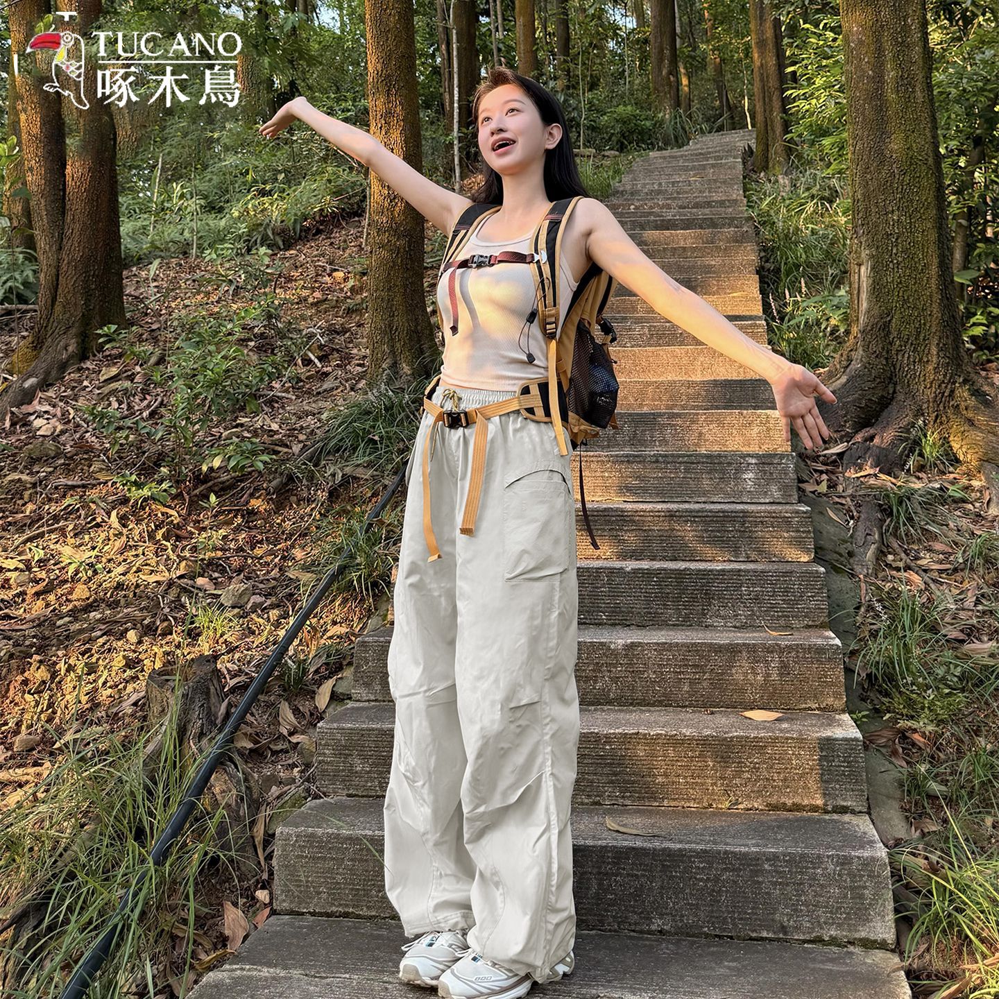 Woodpecker White Quick-Drying Assault Pants for Women Summer Outdoor Petite Casual Paratrooper Pants Sports Mountaineering Cargo Pants