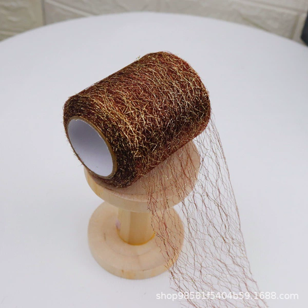 L132--7.5cmX20 size gold wire brown