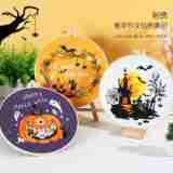 20,23 millones Santo Festival Nuevo original DIY bordado hecho a mano paquete de material de calabaza murciélago fantasma guirnalda transfronteriza inglés