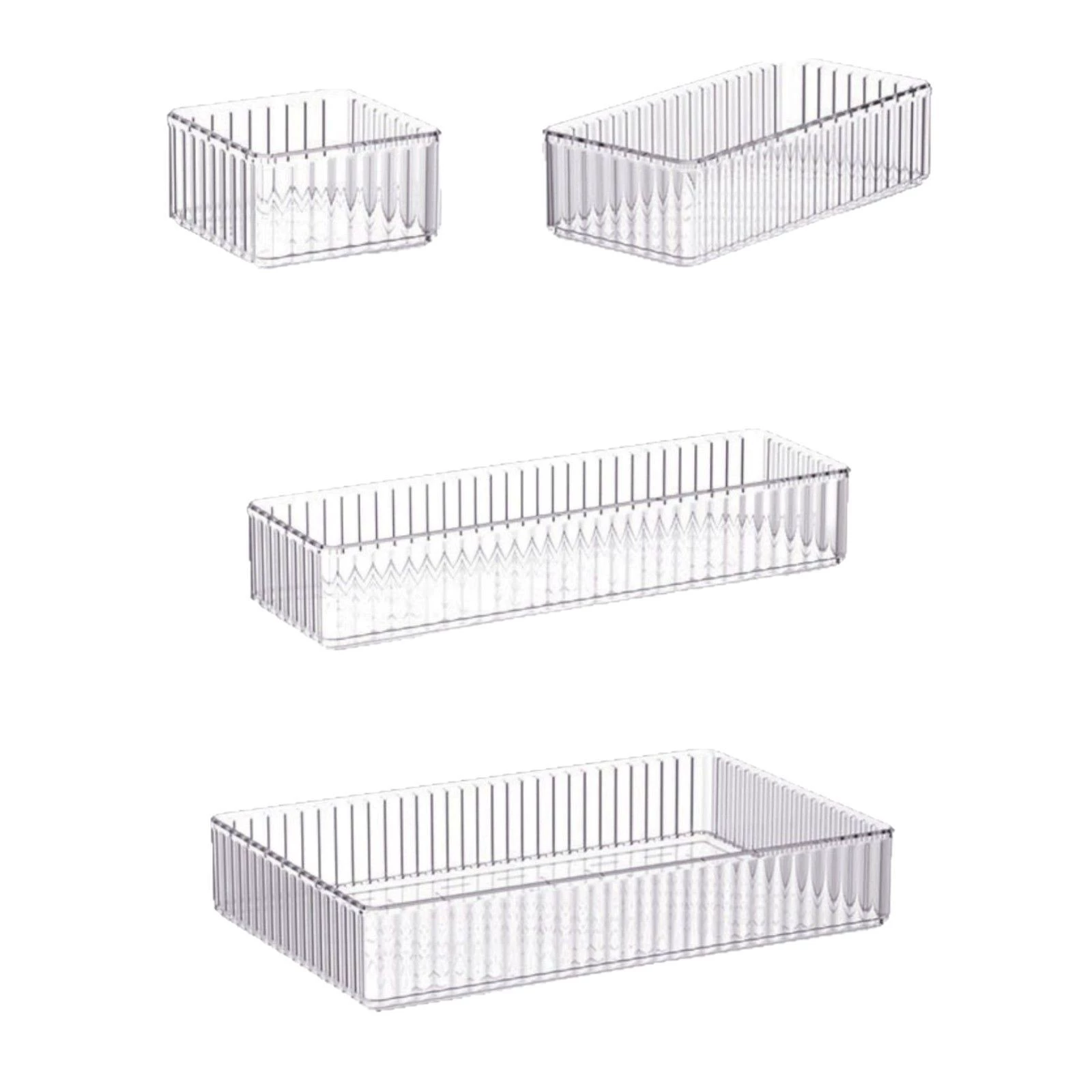 PET Storage Box (TEMU Xiyin) — Transparent Drawer & Desktop Cosmetic Organizer, Stackable