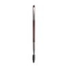 Double-ended wood color eyebrow brush