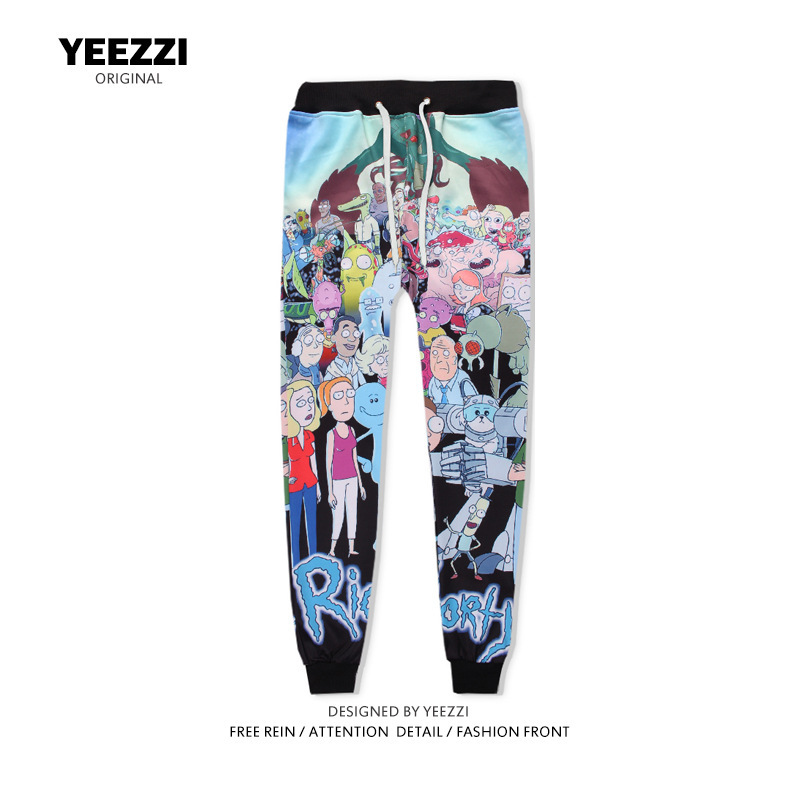 American Cartoon Pants Original Sports Jogging Pants Casual Graffiti Pants Sports Cos Trendy Brand 3D Printing