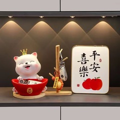 招き猫鍵収納玄関装飾品置物入戸口下駄箱リビングルームホーム引っ越し新居ギフト