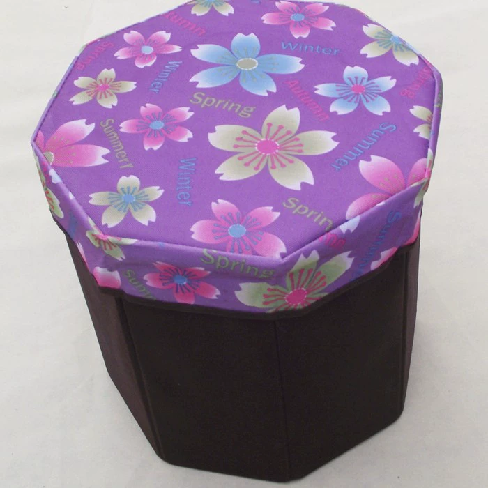 Табурет для хранения из ткани Оксфорд с принтом, складной табурет для хранения, коробка для хранения, контейнер для хранения, оптовая продажа от производителя