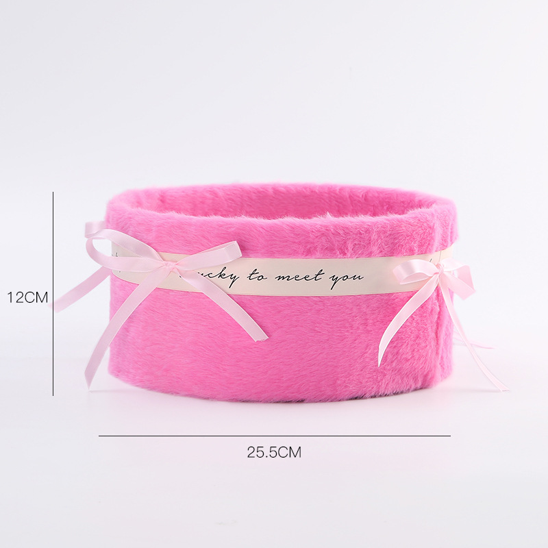 Nuevo otoño y invierno de cordier de siete colores caja de flores de peluche buena suerte paquete de flores frescas abrazar barril caja de regalo flor DIY material