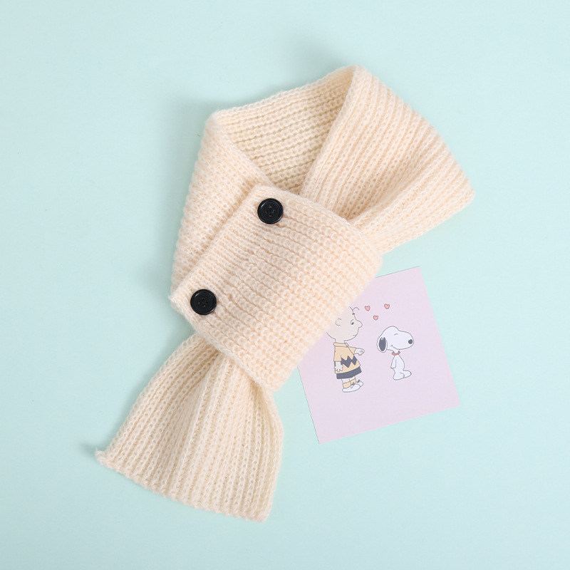 Baby bufandas otoño y invierno niños lana de punto collar coreano calentamiento collar universal estilo simple para hombres y mujeres