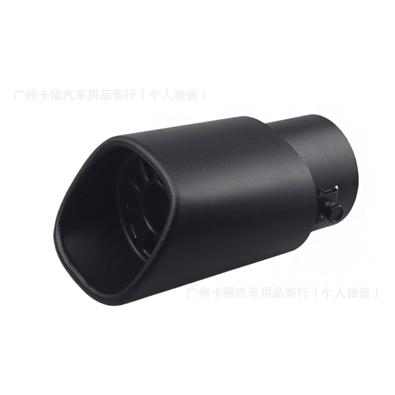 Universal Square Muffler for Cross-Border Use, Stainless Steel 63mm Exhaust Pipe, Modified Car Decorative Muffler, Sound Wave Tailpipe