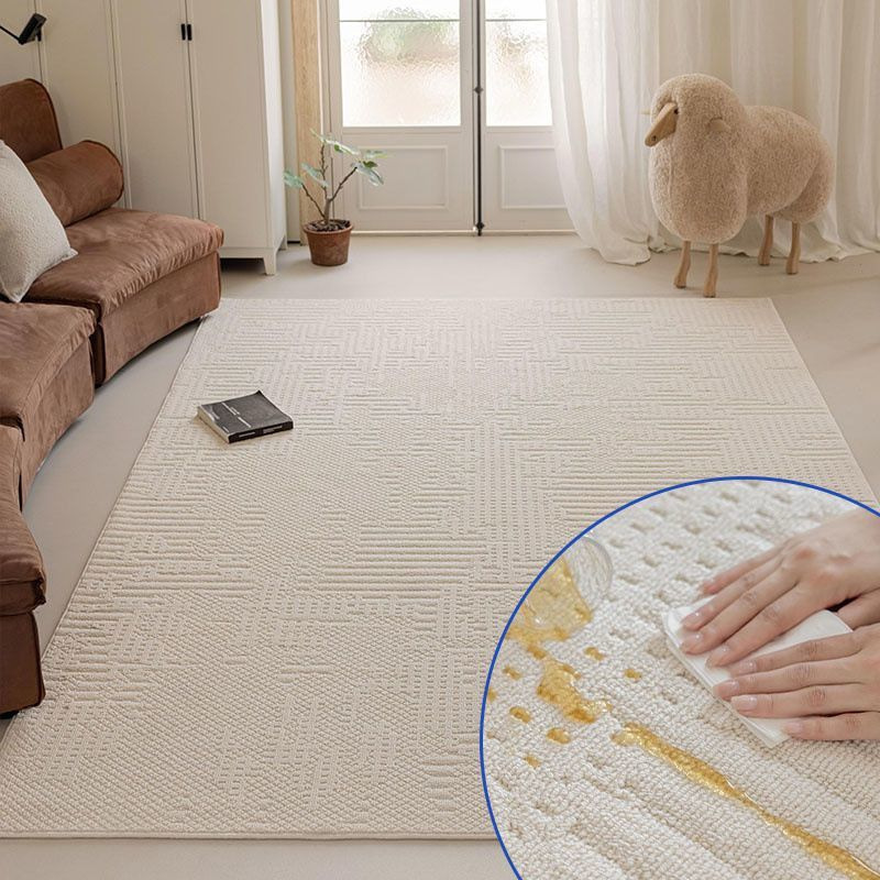 Salón de estar ligero lujoso impermeable alfombra de seda de diatomeas alfombra de suelo sofá de dormitorio crema viento no lavable limpieza anti-sucia antideslizante