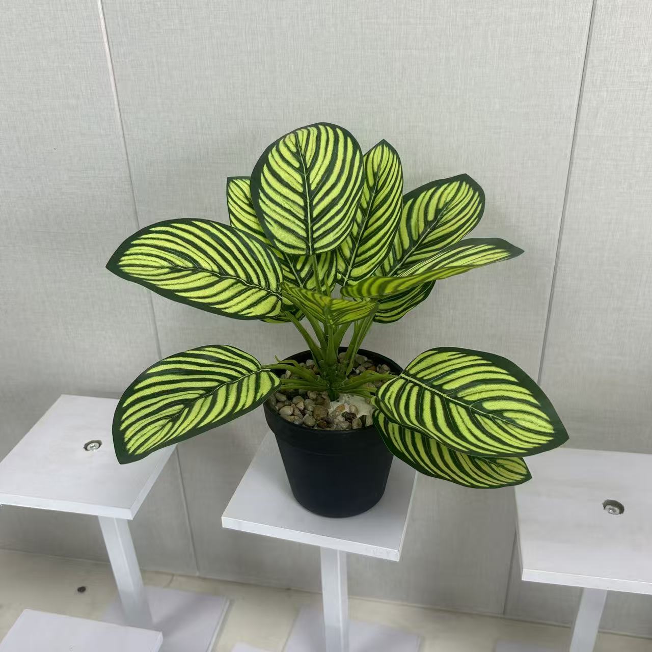 Planta Artificial de Bambú Pavo Real de Cinta Adhesiva, Hecho a Mano, para Decoración del Hogar y Oficina image 11