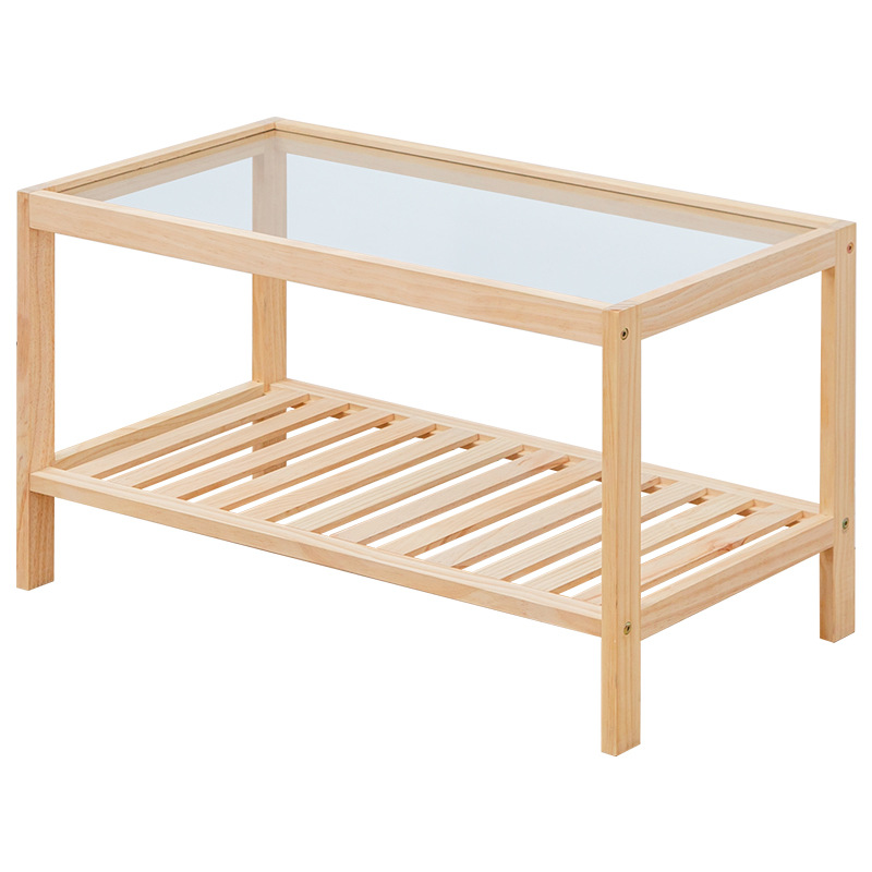 Mesa de café sala de estar Luz de lujo simple mesa de balcón moderno pequeño apartamento dormitorio registro estilo hogar madera maciza almacenamiento mesa cuadrada