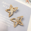 Silver needle from pearl, fashionable earrings, spaceship, Korean style, internet celebrity