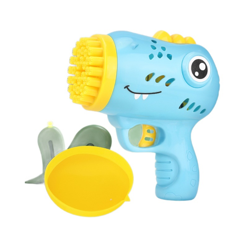 Explosiones transfronterizas 36 agujeros máquina de burbujas de dinosaurio pistola de burbujas eléctricas de mano Gatlin soplar burbujas juguetes para niños al por mayor