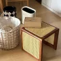 北欧实木客厅收纳方凳