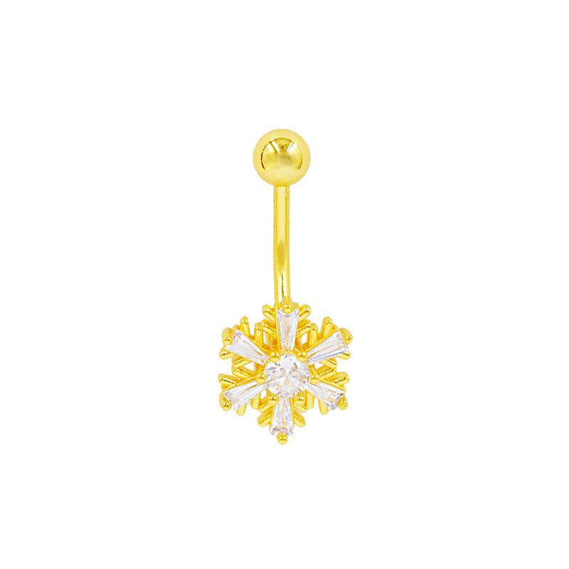 Zierliches Blumen Bauchnabelpiercing Für Damen Elegantes Design_voghion.com