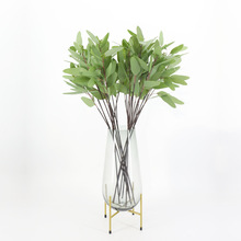 批发花叶材单支胶片桉树叶枝假花枝条插花配材摄影道具装饰