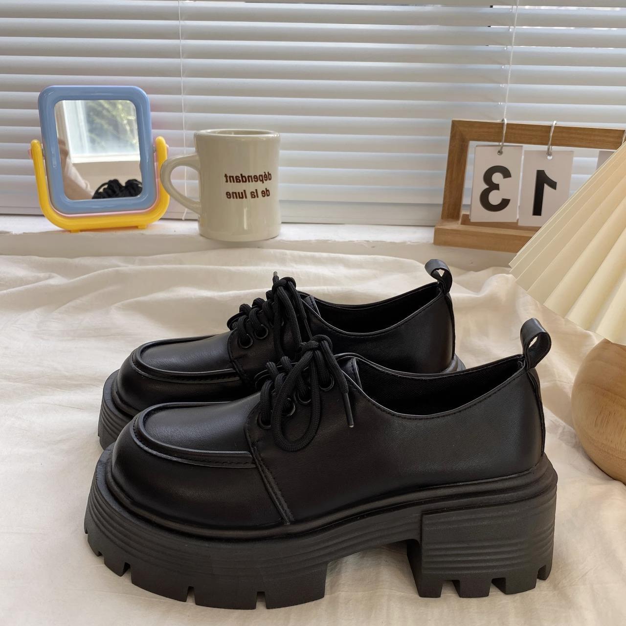 Retro summer fashionable Mary Jane shoes platform English style…
