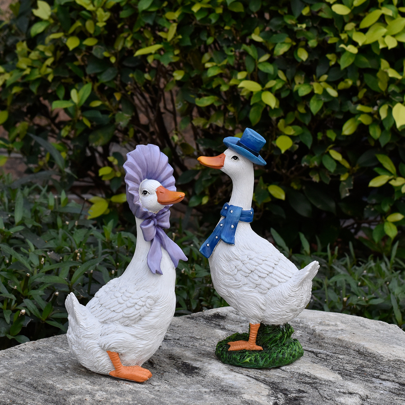 Simulated Cartoon Cute Little Duck Animal Ornament Garden Courtyard Potted Plant Decoration Home Rural_maomaolike.com