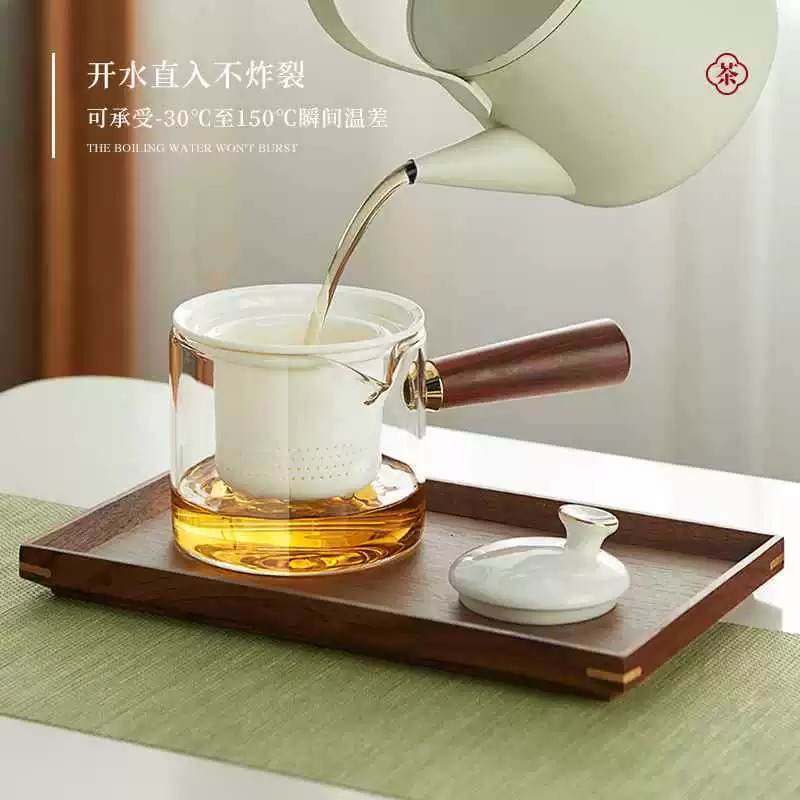 Glass teapot for home use, cigarette holder, tea set