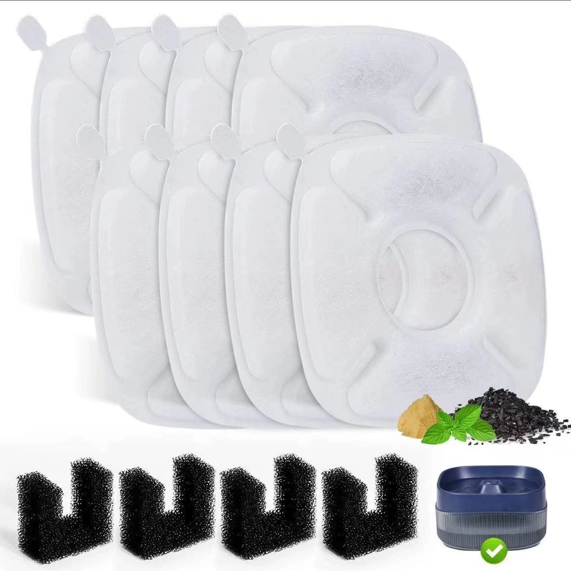 Фильтрующий элемент для популярного на Amazon диспенсера для воды для животных, фильтрует и циркулирует воду, поилка для кошек и собак, диспенсер для воды для кошек