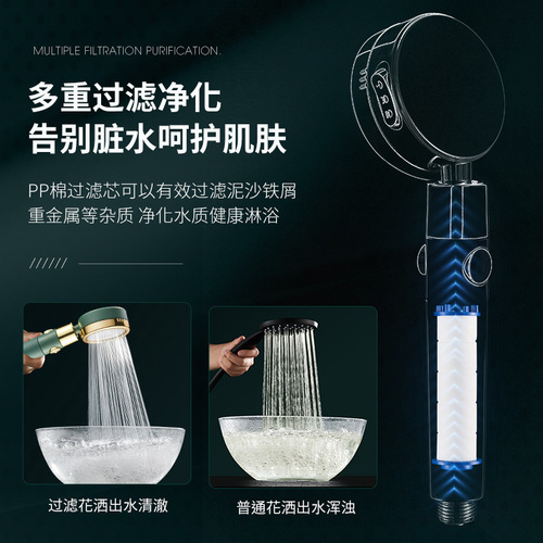 【Factory Wholesale】Shower Head Spray Head Set Filter Cross-border Pressure Boost Handheld Bathing Simple Bathroom Single Head