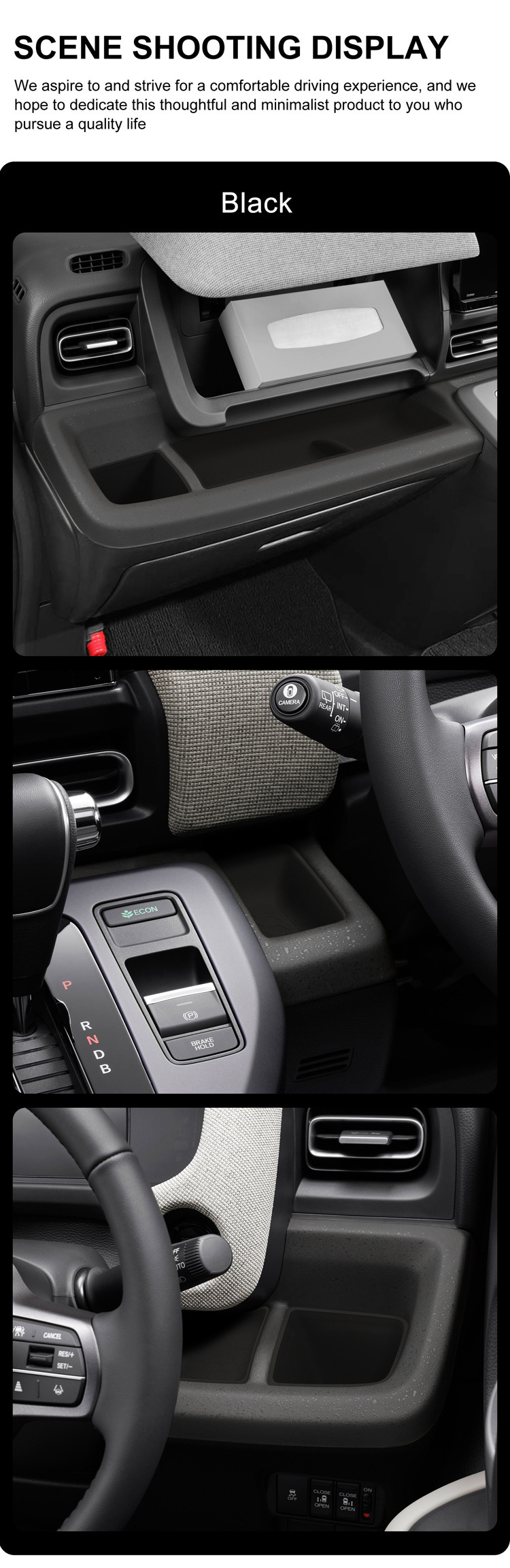 Suitable for 24 Honda Freed Central Control Instrument Panel Water Cup Cover Storage Box Anti-Slip Mat Car Special Product Modification