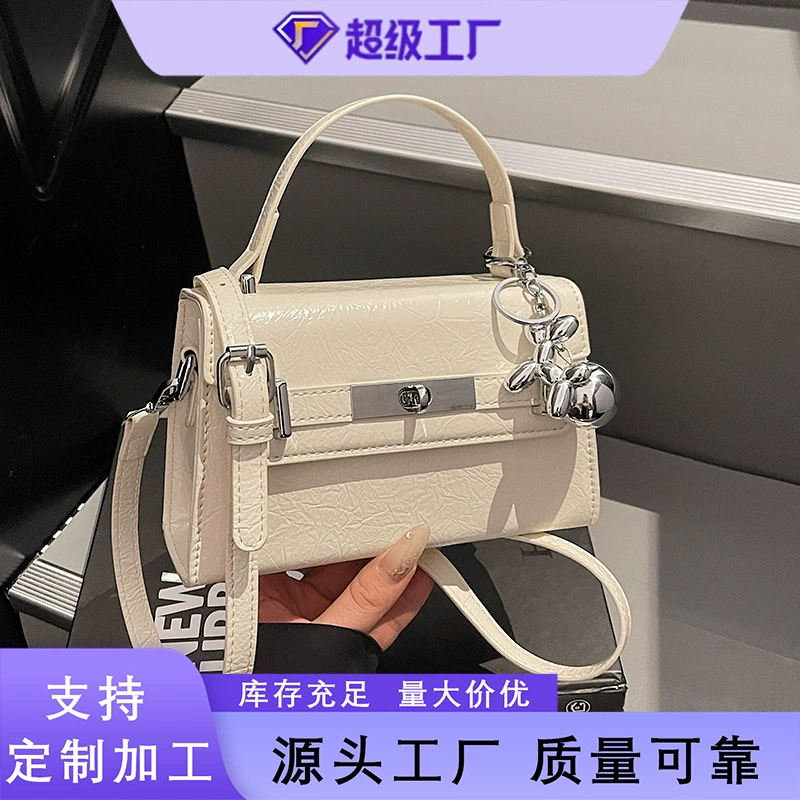 2025 новая летняя стильная сумка-саквояж, повседневная женская сумка Kelly, модная красивая маленькая квадратная сумка, простая сумка через плечо на одно плечо