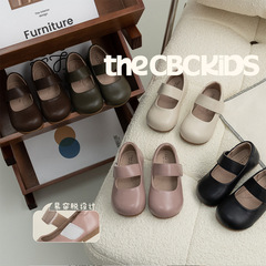 The CBC『Bauhaus主義』兒童小皮鞋春秋女童豆豆鞋魔術貼241083